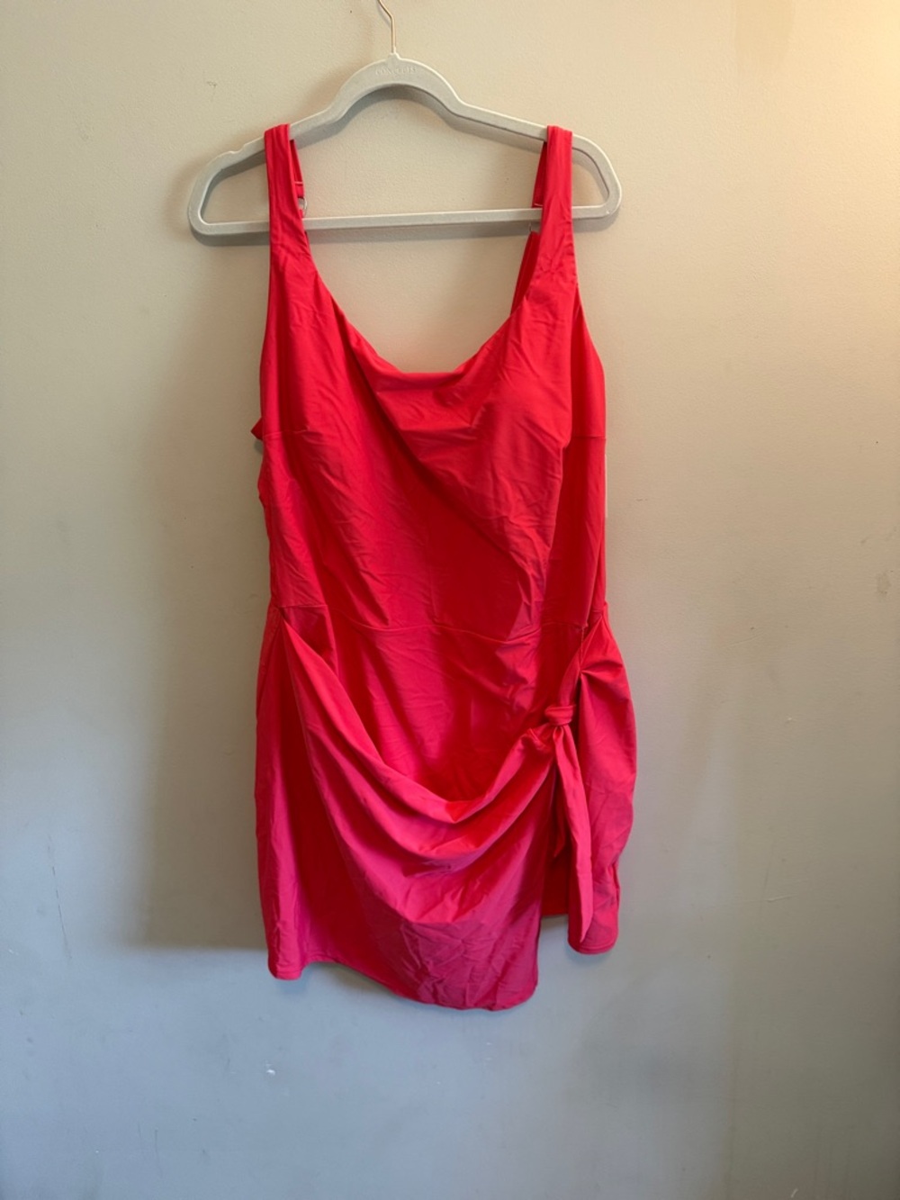 Time and Tru Bright Coral Swim Dress